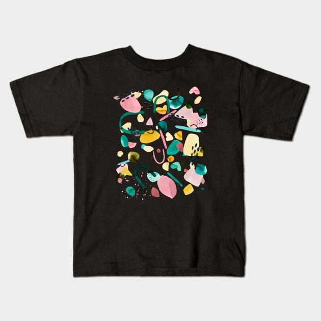 Pocket- collage geometric pop Kids T-Shirt by ninoladesign